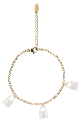 Image de Bracelet NAHIMA pour femme - or blanc, taille unique