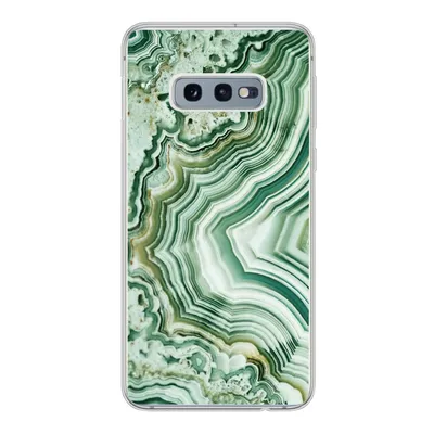 Produktbild von MuchoWow® Handyhülle Schutzhülle Hülle für Samsung Galaxy S10e Natursteine - Grün - Gesteine und Mineralien Silikon Softcase Handy Hülle - Handy