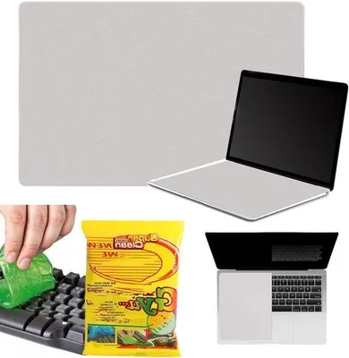 Produktbild von Reinigungsdoek und -gel für Laptop-Tastaturen - Schutz vor Schmutz - Kompatibel mit MacBook Pro 13" und 14", MacBook Air 13" - Reinigung und Schutz für Laptops