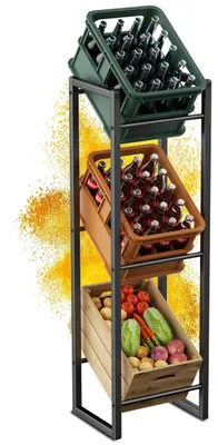 Obrázok produktu pre Stabilný kovový stojan na 3 krabice na nápoje