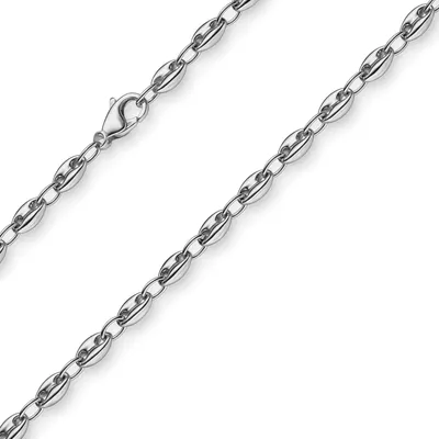 Produktbild von 5,5mm Ankerkette Kette Collier Schiffsanker Halskette aus 585 Gold Weißgold 55cm