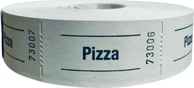 Produktbild von Bonrolle Pizza weiss 1000 perforierte Abrisse fortlaufend nummeriert