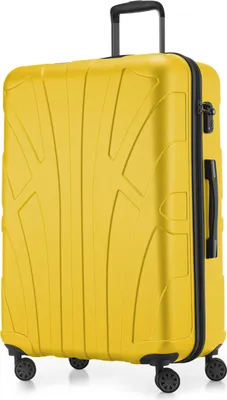 Image de Suitline - Valise de voyage grande extensible, valise XL 4 roulettes, valise à roulettes coque rigide, trolley Hardcase Check-In Bagages 20-23 kg, sangle 158 cm, TSA,Jaune