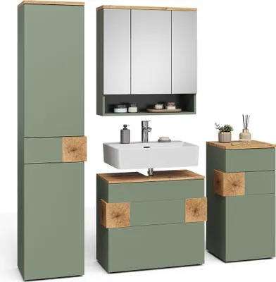 Produktbild von Badmöbel-Set Vicco Eden Grün 4 Teile, Model 59877