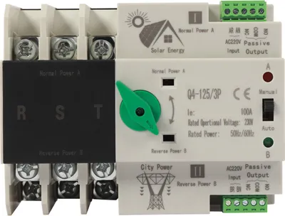Zdjęcie produktu dla Automatyczny przełącznik zasilania Podwójny zasilacz Przełącznik zasilania 3P AC 400V