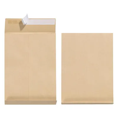 Produktbild von herlitz Faltentasche DIN C4 - 130 g/m² - braun - 100 Stück