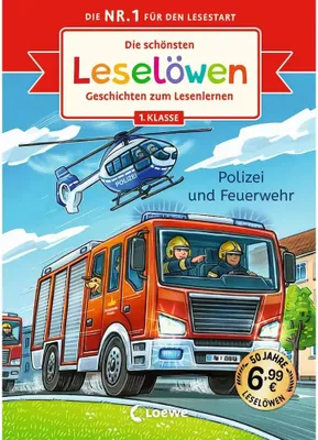 Produktbild von Die schönsten Leselöwen-Geschichten zum Lesenlernen - Polizei und Feuerwehr