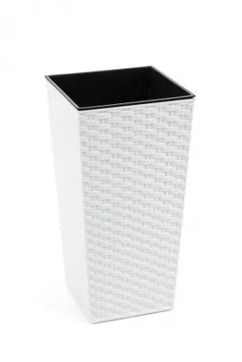 Produktbild von Hochkübel Finezia 30x30x57 Rattan weiss