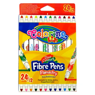 Produktbild von Doppelseitige Flachbettstifte 24 Farben Colorino