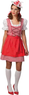 Produktbild von Dirndl  rot Karneval Fasching Kostüm 42