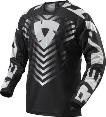 Image de Maillot de motocross Revit Rough, noir/blanc, M