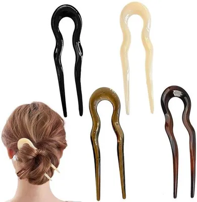 Image de 4 pinces à cheveux - Pinces à cheveux en forme de U - Idéales pour tous les types de cheveux