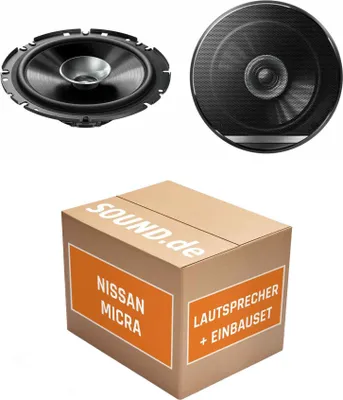 Produktbild von Lautsprecher Boxen Einbaupaket hinten Pioneer TS-G1710F passend für Nissan Micra K12 + 4/5-Türer | 2x Tief-Mitteltöner mit integriertem Hochtöner 280W MAX