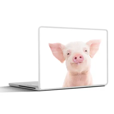 Produktbild von MuchoWow® Laptop Aufkleber Sticker Cover Schwein - Rosa - Tiere - Natur 30x22 cm - Laptop-Sticker