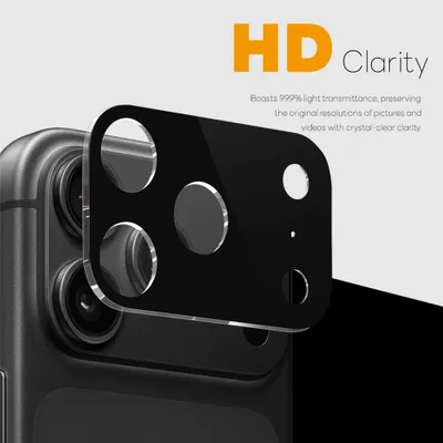 Produktbild von iPhone 18 Pro Kamera Objektivschutz - NORTHJO 9H Panzerglas Doppelpack - Schwarz