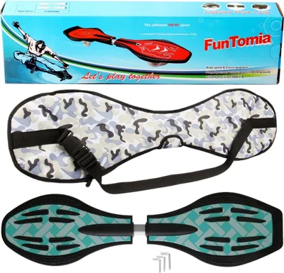 Produktbild von FunTomia® mit LED-Rollen - 2844 - Design türkis Flechte - Waveboard ORIGINAL