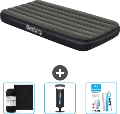 Immagine prodotto di Materasso gonfiabile Bestway - 1 persona - 99 x 188 x 28 cm - Blu - Accessori inclusi