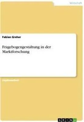 Produktbild von Fragebogengestaltung in der Marktforschung