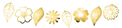 Produktbild von Oblique Unique Blumen Girlande Hochzeit Geburtstag Frühling Sommer Party Deko - gold