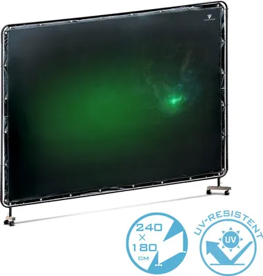 Immagine prodotto di STAHLWERK Parete di protezione per saldatura Tenda di protezione per saldatura resistente ai raggi UV 2,4 m x 1,8 m