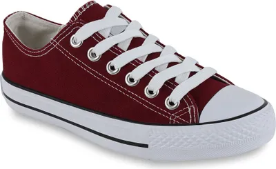 Produktbild von Mytrendshoe Damen Sneakers Sportschuhe Stoffschuhe 96194 Sportliche Schuhe, Farbe: Dunkelrot, Größe: 36