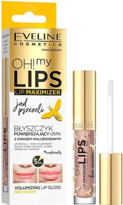A product shot of Eveline Oh My Lips Lip Maximizer Bee Venom with its packaging.