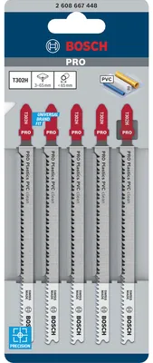 Immagine prodotto di Bosch PRO T102H Lama per seghetto alternativo, 132 mm, 5 pezzi