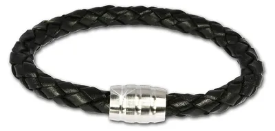 Immagine prodotto di Bracciale in pelle nera SilberDream con chiusura in acciaio inossidabile, modello D3LS1803