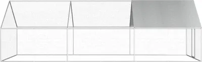 Produktbild von "SALE 2026"Kleintier-Ställe - Silber Outdoor-Hühnerkäfig 2,75x6x1,92 m Verzinkter Stahl Stabli Möbel3162454
