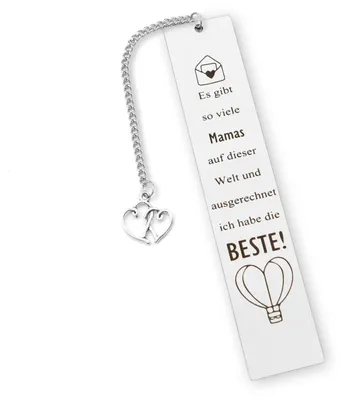 Productafbeelding van Lesezeichen met Anhanger - Geschenk voor Mama