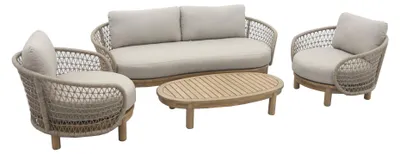 Produktbild von Lounge-Set Maka | 4-teilig | Sand | Akazienholz
