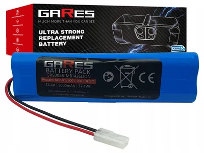 Zdjęcie produktu dla GARES Akumulator Bateria do Tefal Xplorer Serie 75 | 14,4V 2,6Ah | Seria Wzmocniona High-Performance | Wysoka Moc