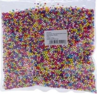 Immagine prodotto di Palline di polistirolo colorate da 4 mm 100 g