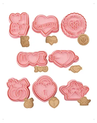 Produktbild von Set aus 8 3D-Ausstechformen für Kekse und Fondant