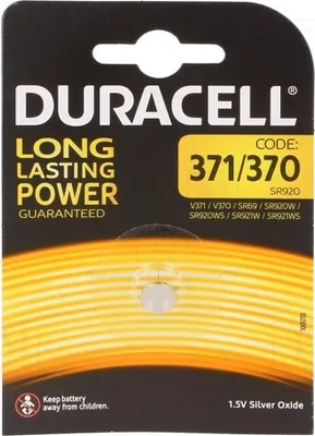Produktbild von 1x Batterie: beroxid 370,Knopfzelle 1,55V Ø9,5x1,95mm 371/370 Batterien