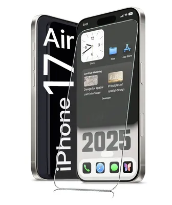 A render of two iPhones, one in the foreground showing a screen with apps and text, and another slightly behind it showing the side profile and text on its back.