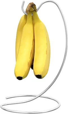 Produktbild von Famanu Bananenständer - Praktischer Obsthalter aus Edelstahl - 145x26cm - Silber