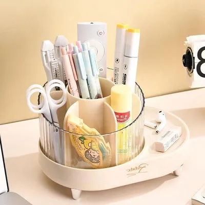 Immagine prodotto di Organizer per trucco a 360 gradi in plastica con 5 scomparti per prodotti cosmetici
