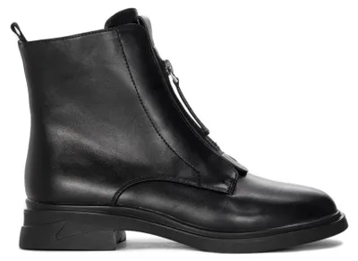 Produktbild von Damen Schuhe DBT484823BK Schwarz mit seitlichem Reißverschluss und Fleecefutter