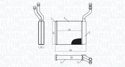 Produktbild von MAGNETI MARELLI Wärmetauscher, Innenheizung x 350218425000