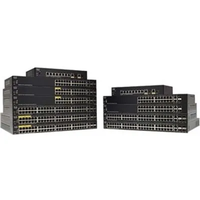Produktbild von Cisco Small Business SF352-08P, Managed, L2/L3, Fast Ethernet (10/100), Power over Ethernet (PoE), Rack-Einbau, 1U