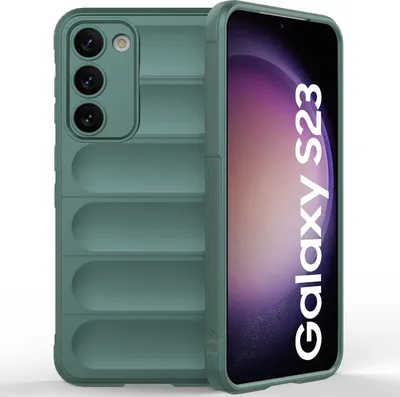 Produktbild von Samsung S23 Hülle, Weich TPU Silikon Stossfest Anti-rutsch Schutzhülle für Samsung Galaxy S23 Grün