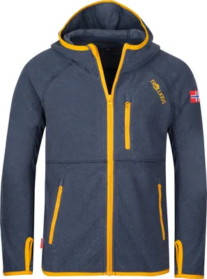 Produktbild von Trollkids Kinder Sandefjord Fleecejacke mystic blue/golden yellow 128