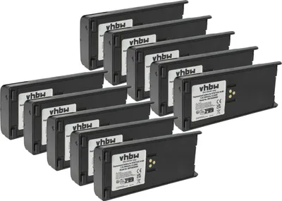 Produktbild von vhbw 10x Akku Ersatz für Motorola NTN7144CR für Funkgerät, Walkie Talkie (1800 mAh, 7,5 V, NiMH) + Gürtelclip