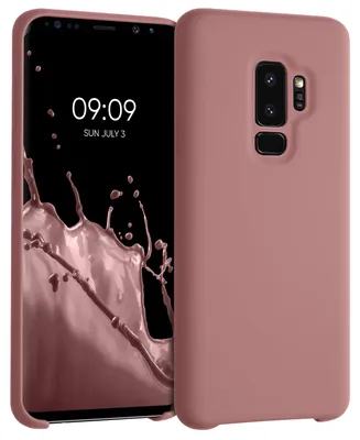 Produktbild von kwmobile Handyhülle für Samsung Galaxy S9 Plus Hülle - Case Silikon - Kabelloses Laden - Schutzhülle Cover in Winter Rose