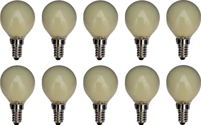 Produktbild von 10x Glühlampe Glühbirne Kugel E14 25W 25 Watt Farbe Hellgelb matt