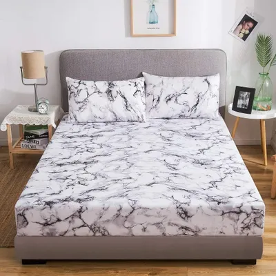 Immagine prodotto di Lenzuolo con angoli in microfibra, 90 x 200 cm, con motivo a quadri