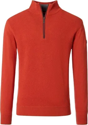 Produktbild von REDMOND Casual Herren Strick-Troyer Comfort Baumwolle Orange 6XL