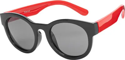 Produktbild von City Sonnen Brille Mädchen Kinder UV Schutz 400 Retro Modern Aviator Desginer 30453 Schwarz-Rot
