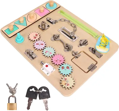 Produktbild von Sensorisches Board, Demenz-Fidget-Board, Gedächtnishilfe, Schlösser